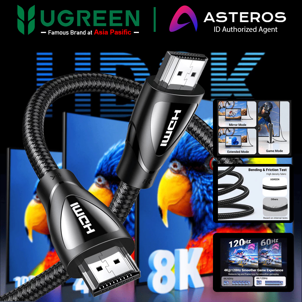 UGREEN Kabel HDMI 2.1 8K 60Hz Ultra HD High Speed Up To 48Gbps 80401