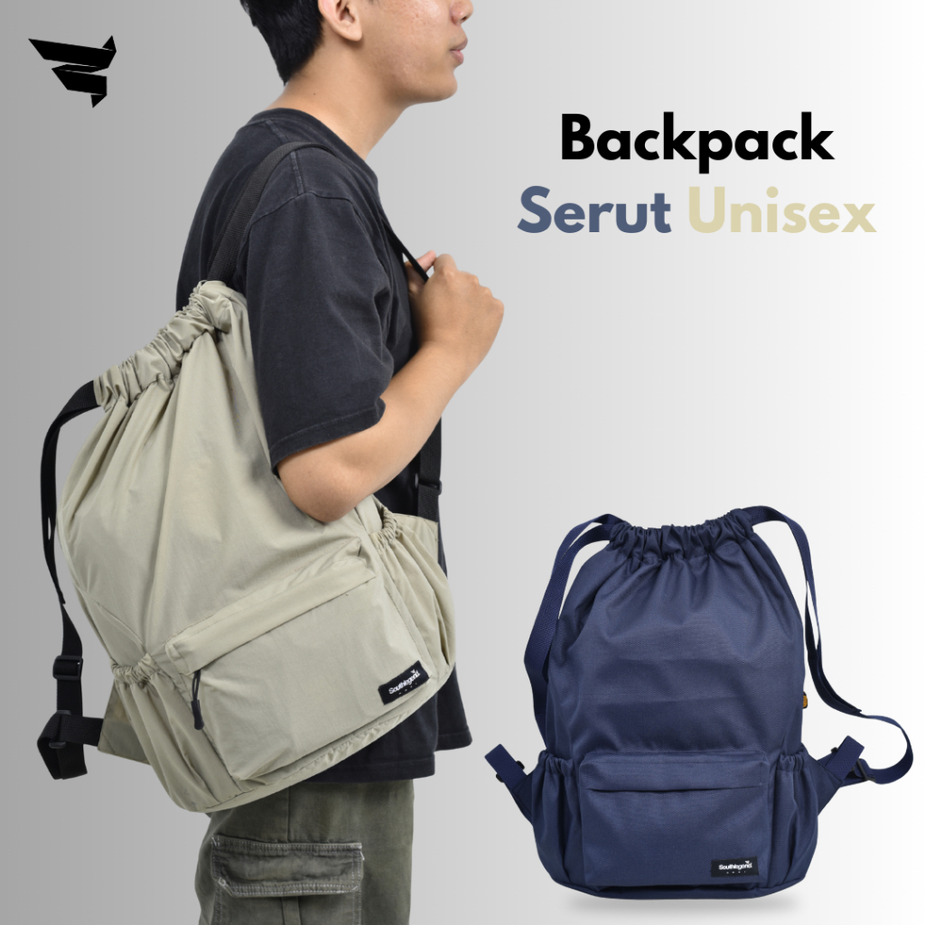 SOUTH LEGEND Tas Serut Backpack Cordura Anti Air Ringan Multifungsi Pria Wanita Futsal Daily Kuat
