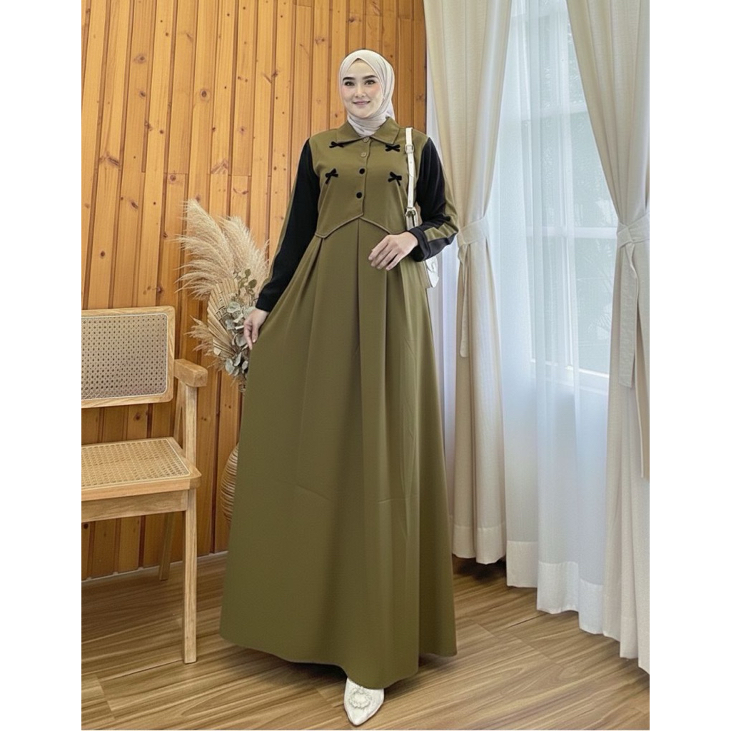 Gamis azila Rayon Twill