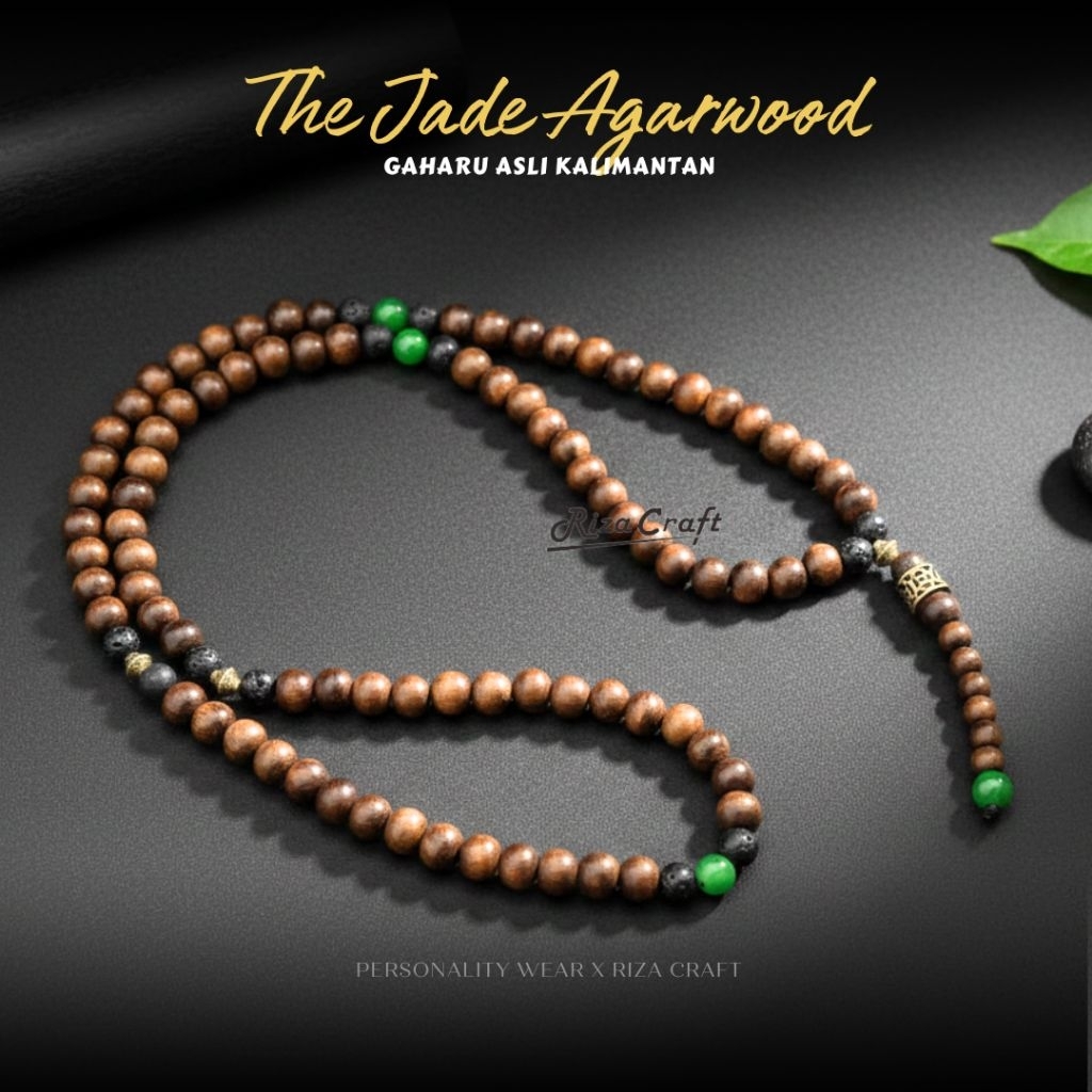 Tasbih 99 Butir Kayu Gaharu Kalimantan Original Super ASLI  100% Wangi by Riza Craft