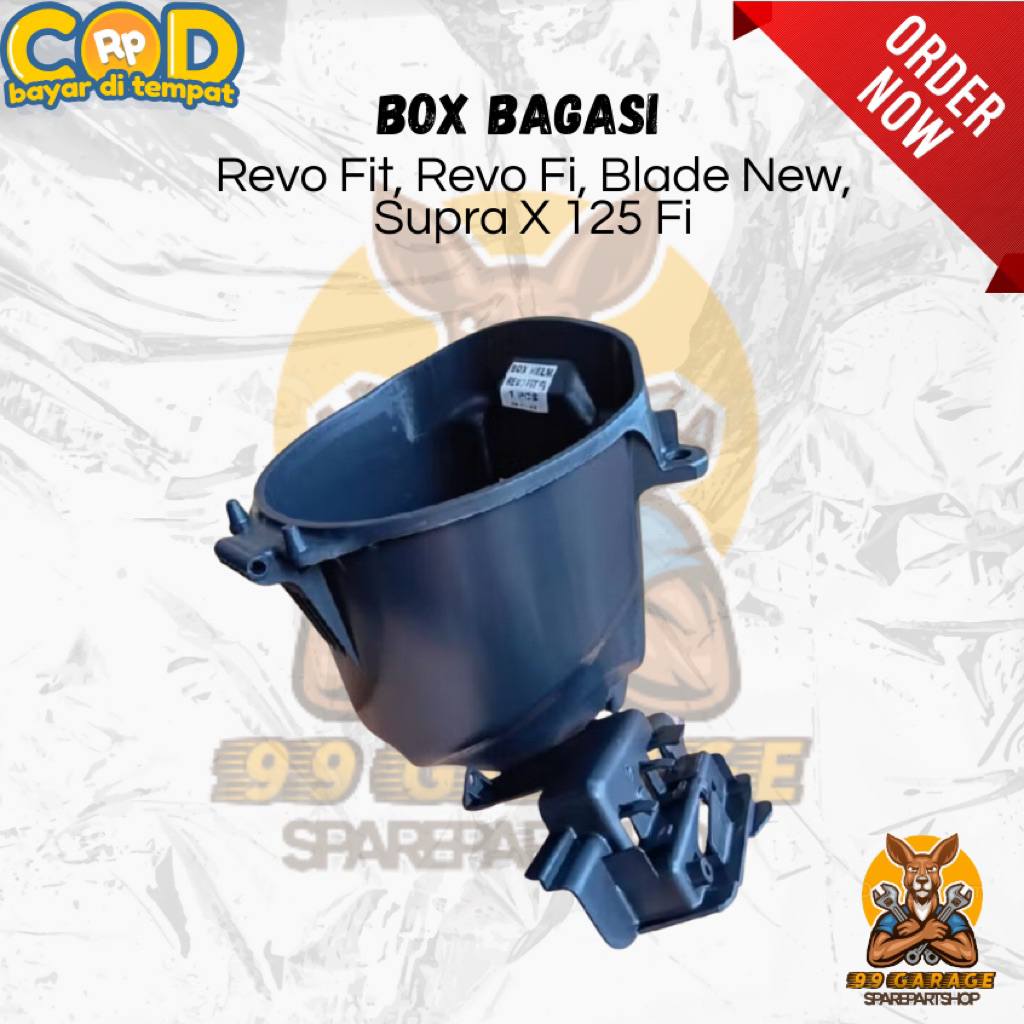 Box Bagasi/Box Helm Honda Revo Fi Pnp Revo Fit Blade New Supra X 125 Fi