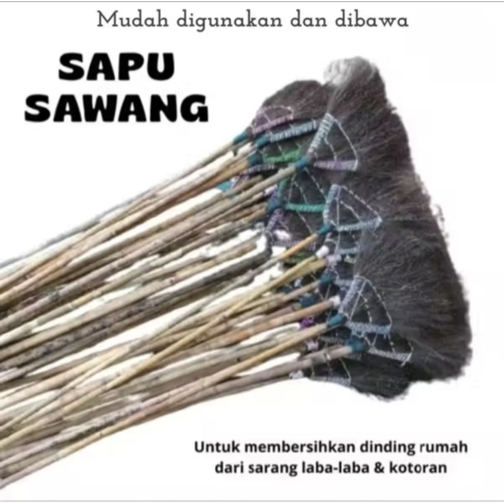 Sapu Sawang Pembersih Sarang Laba Laba Panjang 2 Meter Alat Kebersihan Rumah Sapu Ijuk Panjang Plafo