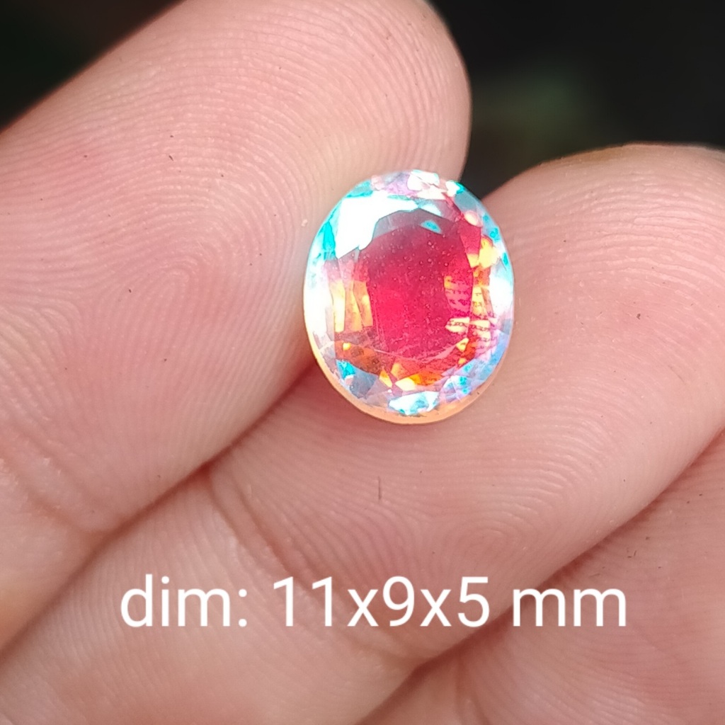 BATU PELANGI CHINA CUTTING SINTETIS cek batu lainnya yaman api wulung opal bacan permata kalimaya ki