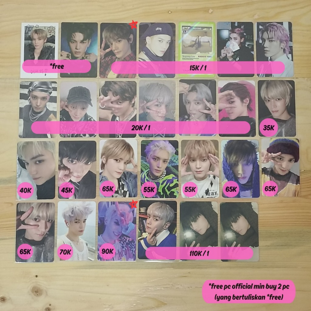 part 2 photocard pc nct 127 taeyong tap shalala
