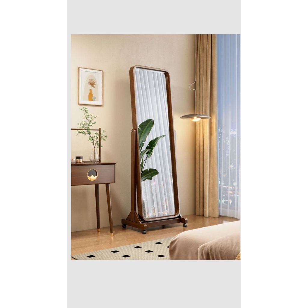STANDING MIRROR MINIMALIS KAYU JATI