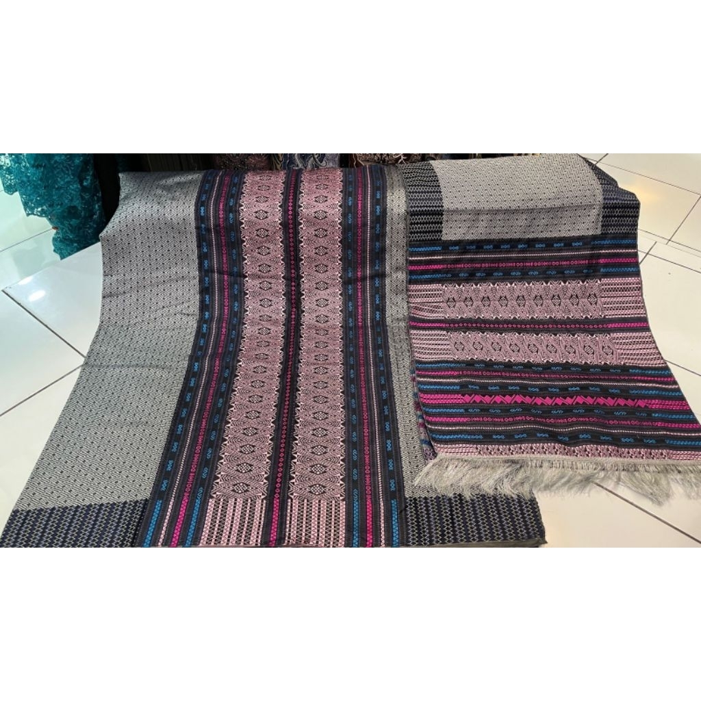 Tumtuman murah kain songket + selendang adem lembut