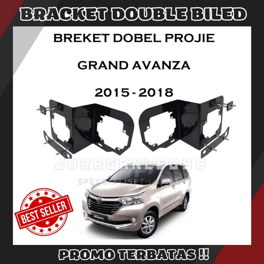 Breket BILED GRAND AVANZA 2015 2016 2016 2018 PNP bracket Retrofit Double Bi-LED Projector 2.5 Inch 
