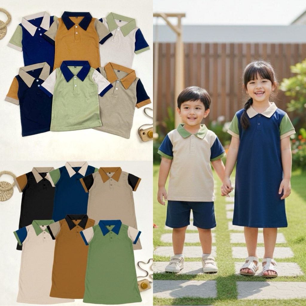 Alva Series - Baju Polo Anak Couple