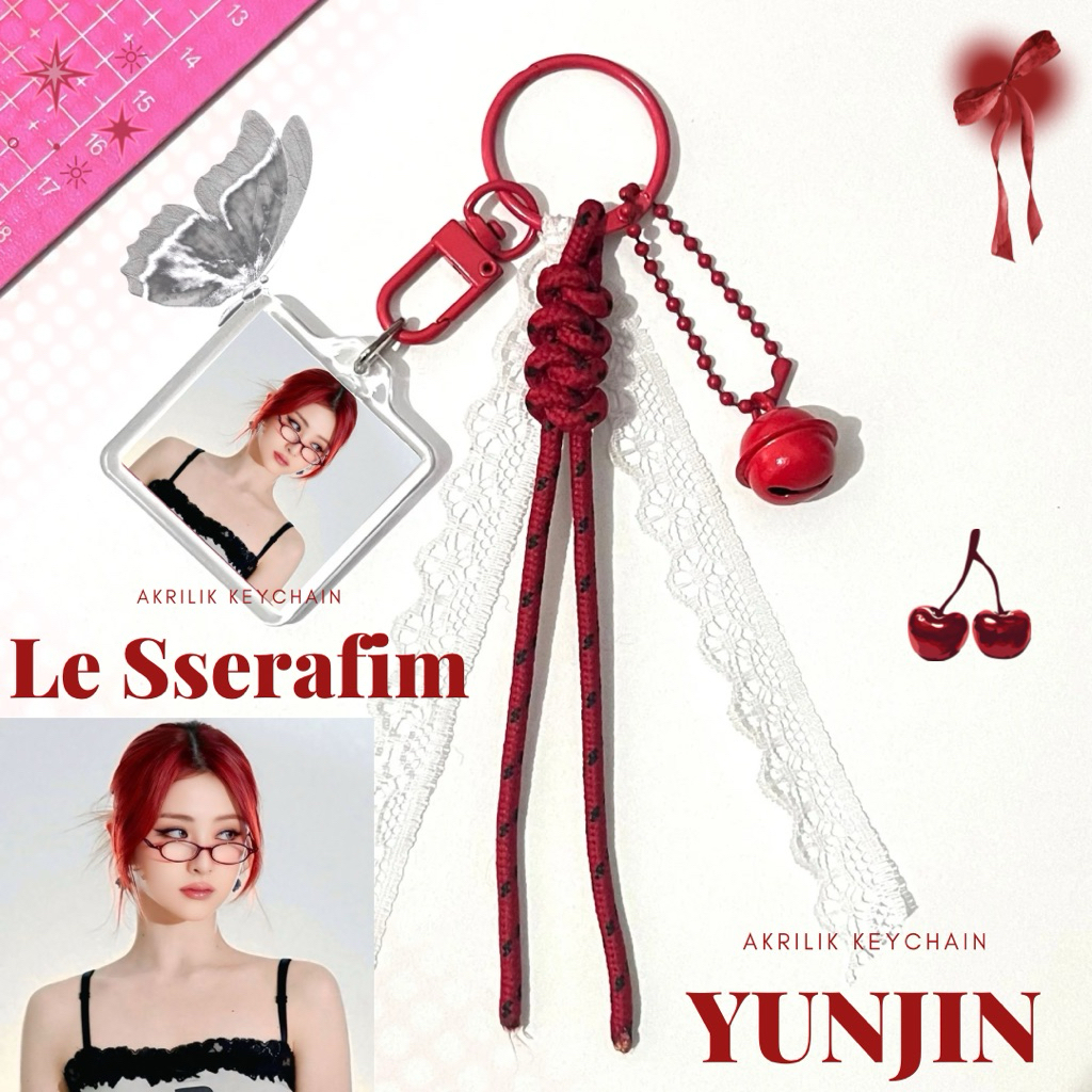YUNJIN VER / Gantungan tas yunjin / Keychain Yunjin / Ganci akrilik custom / Ganci kpop