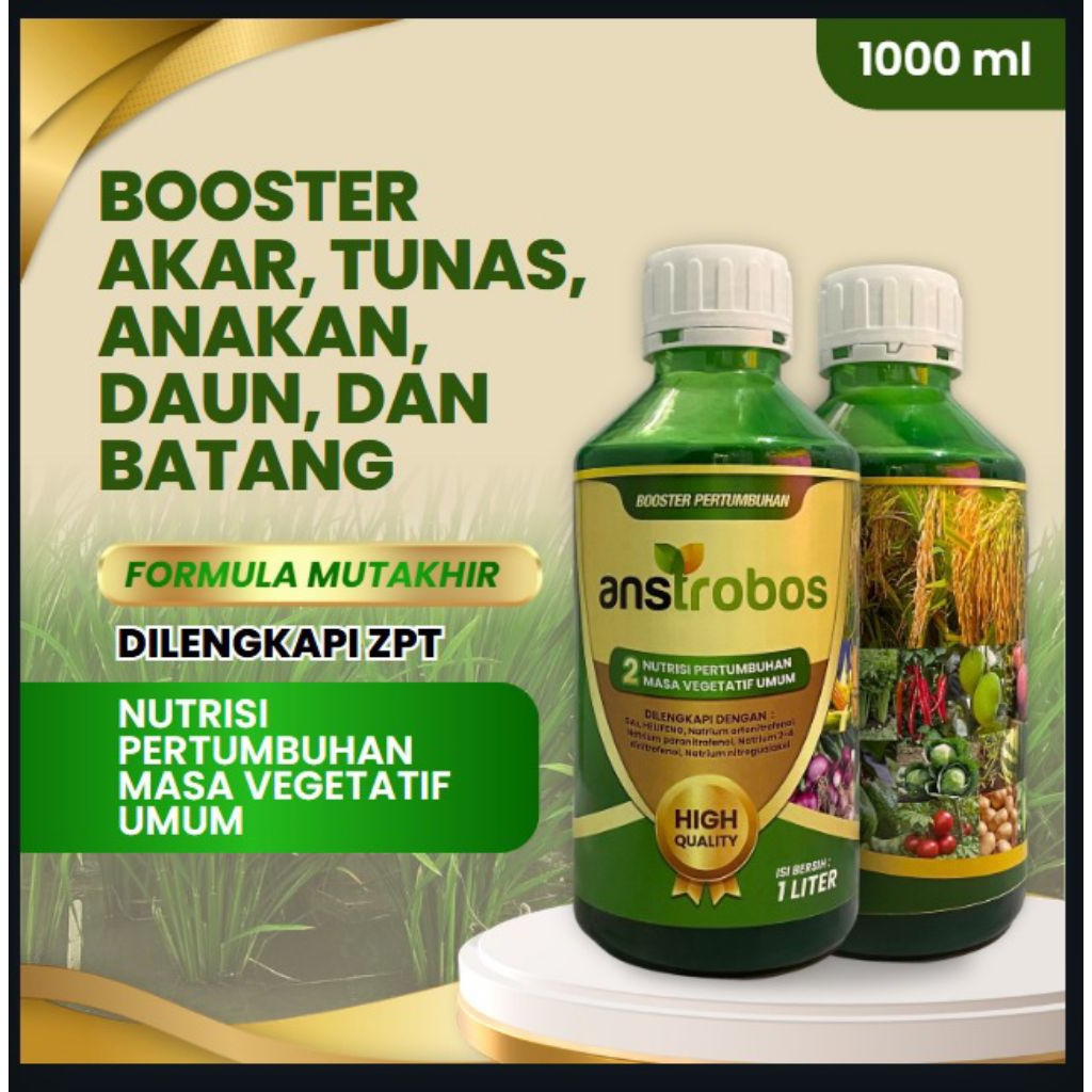 ANSTROBOS Booster Pertumbuhan 1000 ml Nutrisi Masa Vegetatif Tanaman Formula Mutakhir Dengan ZPT