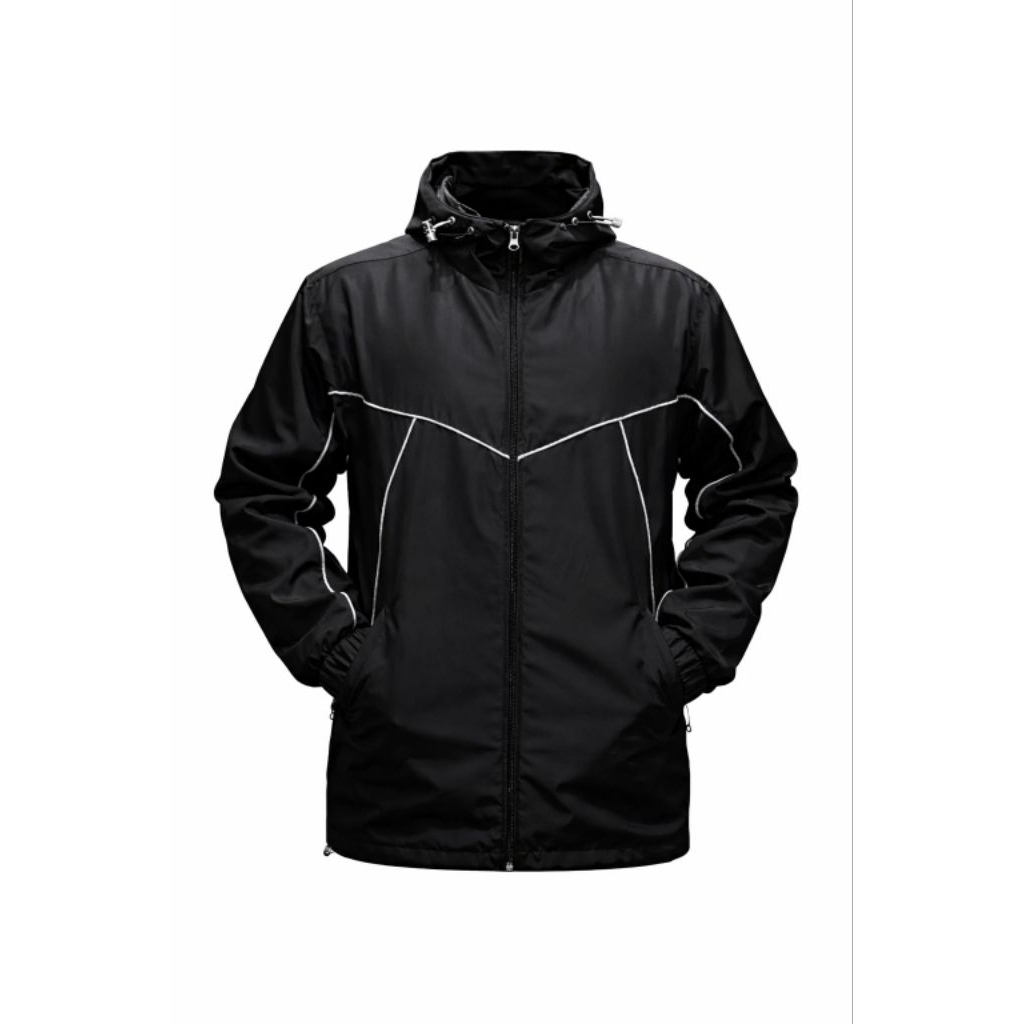 Jaket Reflektif Pria & Wanita - Bahan Parasut, Nyala di Malam Hari