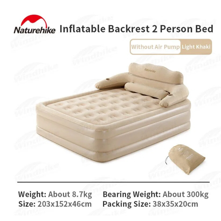 BACKREST TWIN BED ANGIN NATUREHIKE CNH22DZ002 - KASUR ANGIN CAMPING QUICK INFLATION