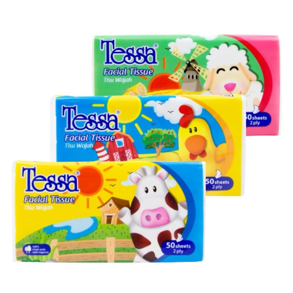 Tissue Tessa Facial Travel Pack 50 Sheet Tissue Wajah