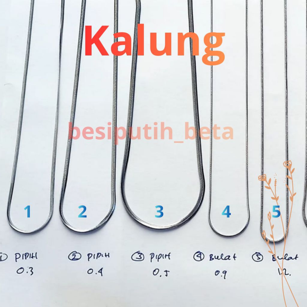 kalung besi putih ambon / besi putih asli