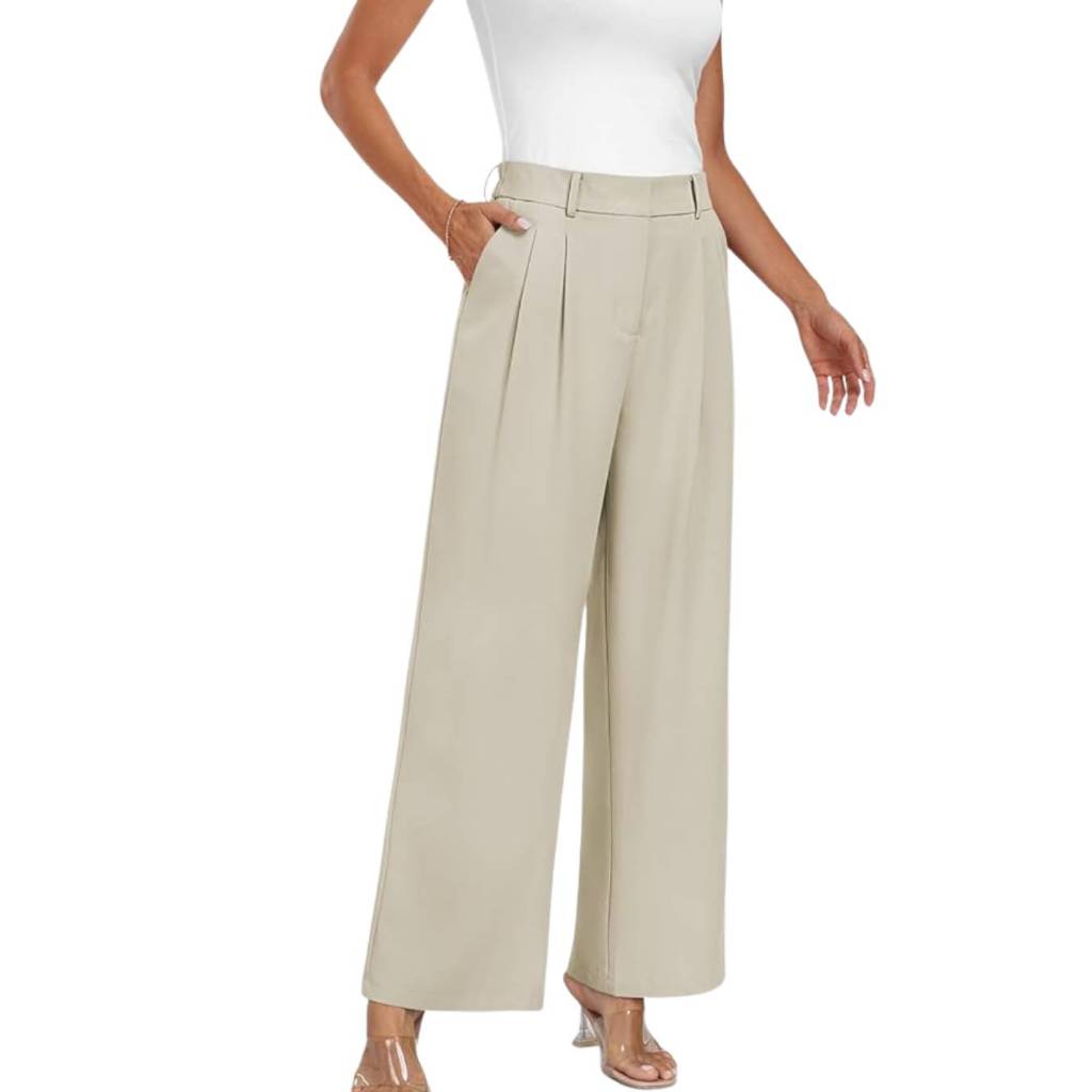 Celana Kulot Fashion Wanita – Model Wide Leg Warna Army, Look Simple Stylish