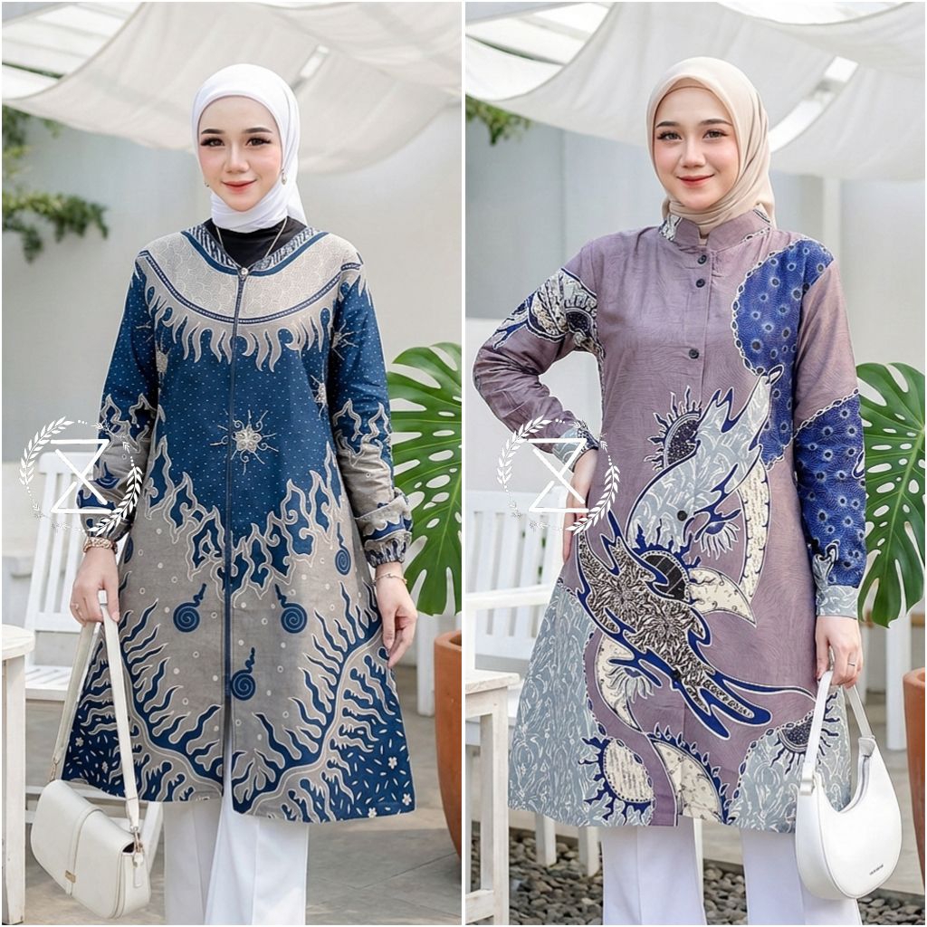 Atasan Tunik Wanita | Atasan Batik Tunik | Tunik Batik Seragam Wanita