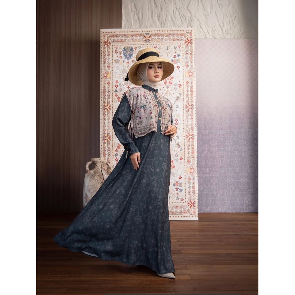 Alegra Dress By Jamila Humaila ||Gamis Wanita||