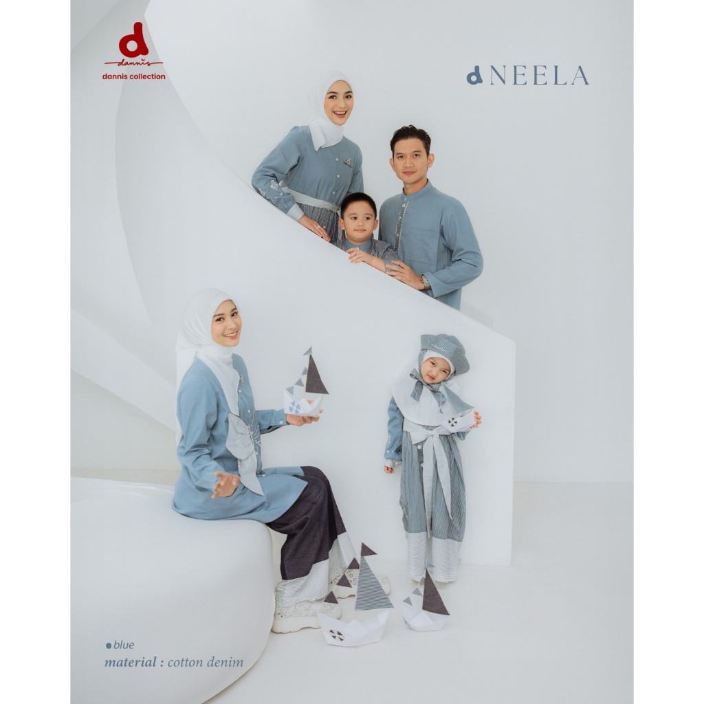 SARIMBIT DANNIS TERBARU D' NEELA // BAJU COUPLE // DENIM // GAMIS KOKO // KELUARGA // ANAK // BAHAN 