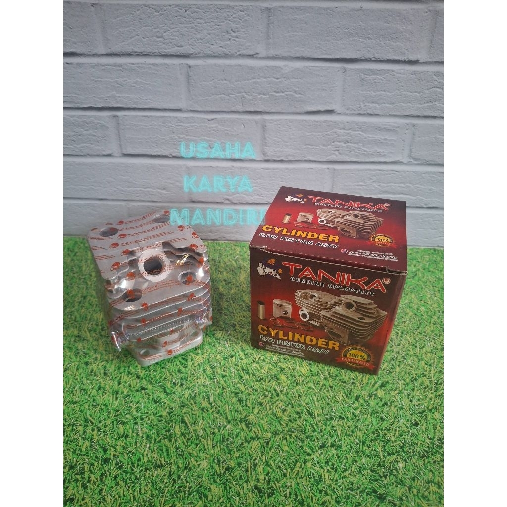 tanika er328 cylinder block assy blok komplit mesin potong rumput tanika 318 338 foring mesin potong