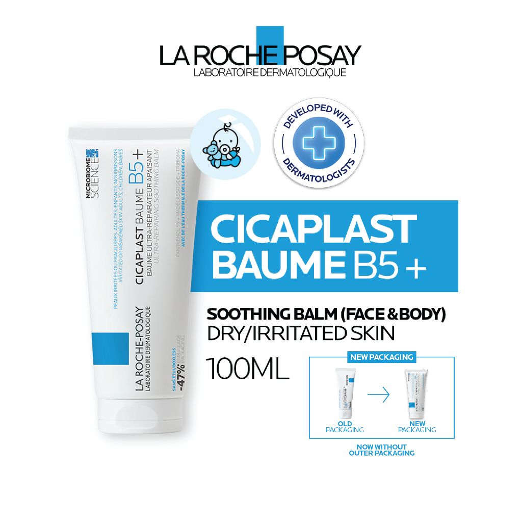 La Roche Posay Cicaplast Baume B5+ Soothing Balm 100ml- Krim Kulit Kering/ Iritasi Ringan Wajah/ Bad