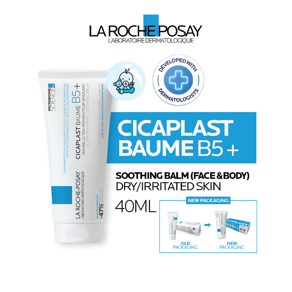 La Roche Posay Cicaplast Baume B5+ Soothing Balm 40ml- Krim Kulit Kering/ Iritasi Ringan Wajah/ Bada