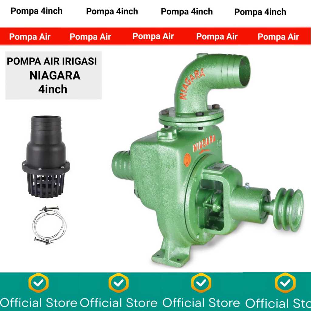 NIAGARA GTO-4 Pompa Air Irigasi 4 inch / Lengkap Unit Pompa, Saringan, Kleman