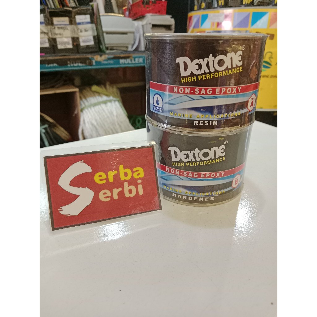 -/SET 2KALENG NON SAG DEXTONE-Lem resin hardener epoxy perekat besi,baja