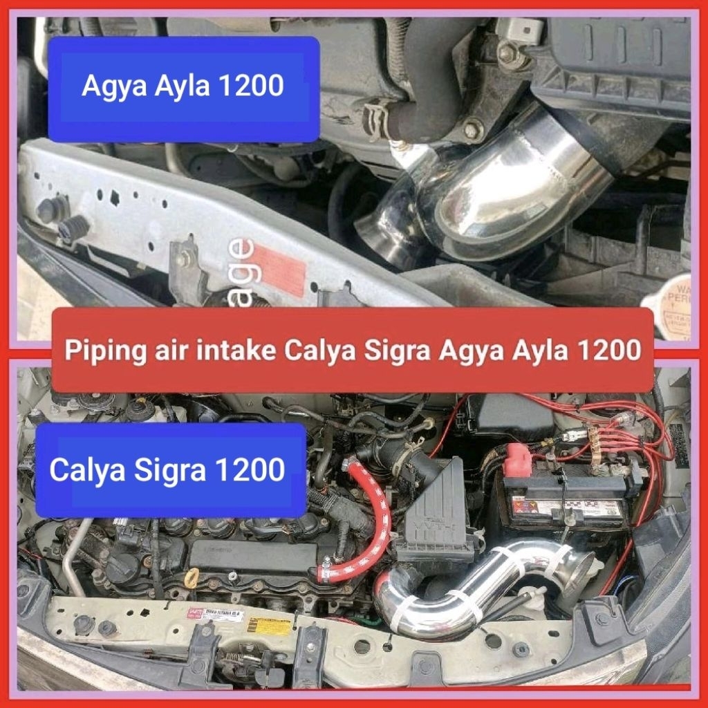 Calya Sigra 1.2  Agya Ayla 1.2 piping  air intake custom LA dongkrak performa di semua rpm