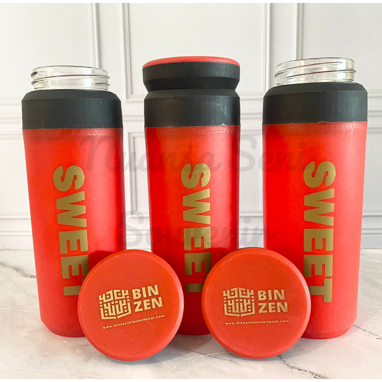Tumbler Kaca Sweet Botol Minum Beling Warna Termos Beling Warna Botol Sablon