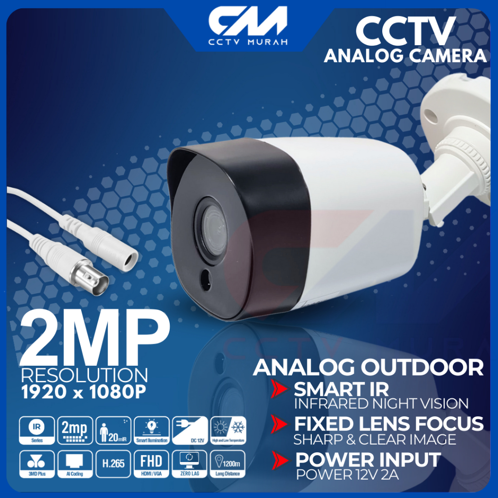 KAMERA CCTV ANALOG OEM DAHUA 2MP HDCVI OUTDOOR HDCVI/AHD/ANALOG/TVI 1080P