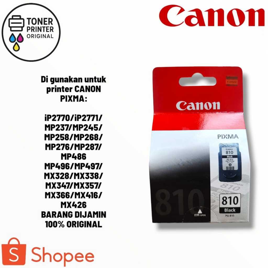 Tinta Canon 810  Tinta Cartridge Canon 810  Tinta Printer Canon 810 Black Original