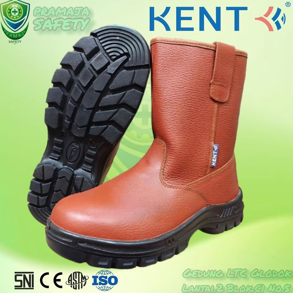 Sepatu Safety Boots Kent Borneo Original 100% - Safety Shoes Kent Original Standar SNI
