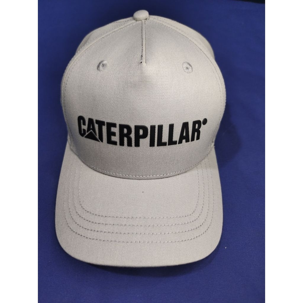 Topi Caterpillar Baru 100% Original - Light grey