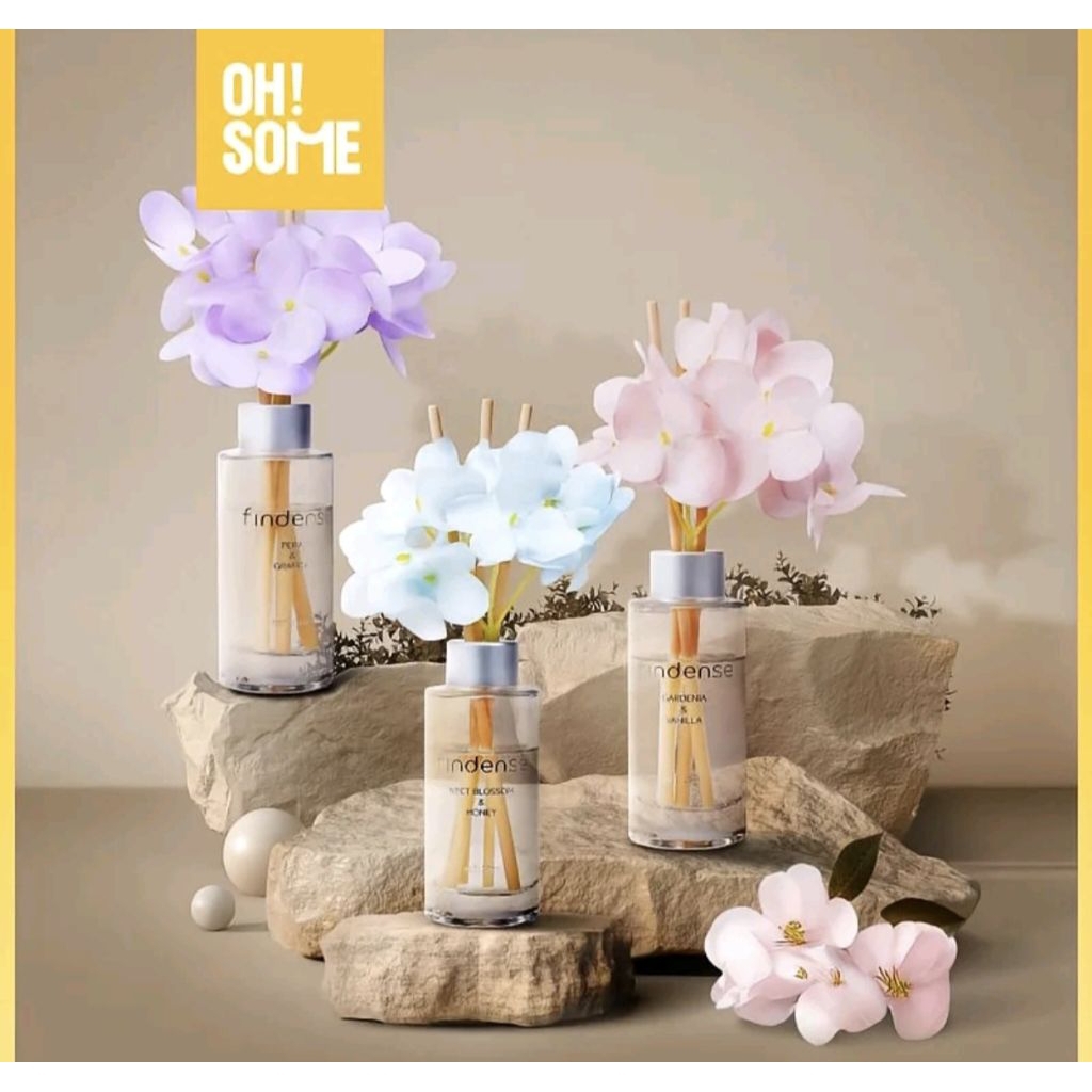 Pengharum Ruangan Aroma Bunga Reed Diffuser Kecil 28ml | Reed Diffuser Ohsome Findense Floral