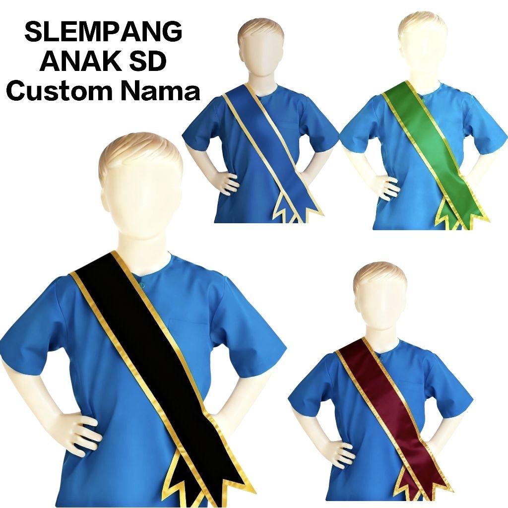 SLEMPANG WISUDA ANAK SD CUSTOM/REQUEST NAMA BORDIR