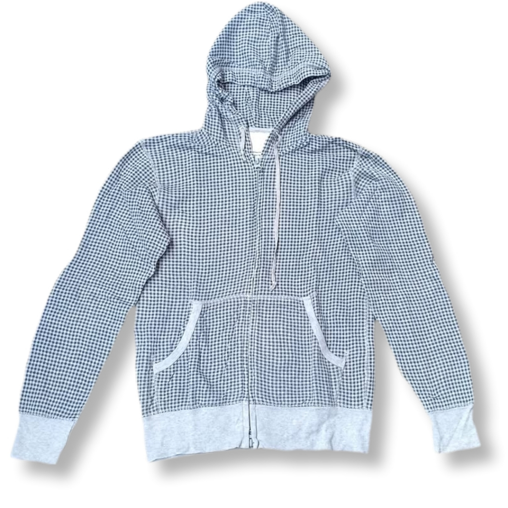 UNIQLO ORIGINAL WASH CHECKERED ZIP HOODIE | OUTERWEAR | KDU