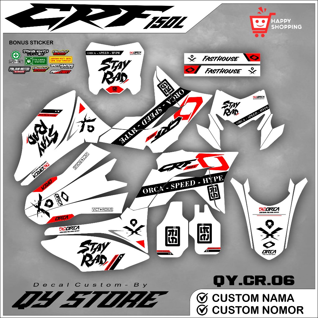 decal crf orca decal honda crf 150 orca decal supermoto crf