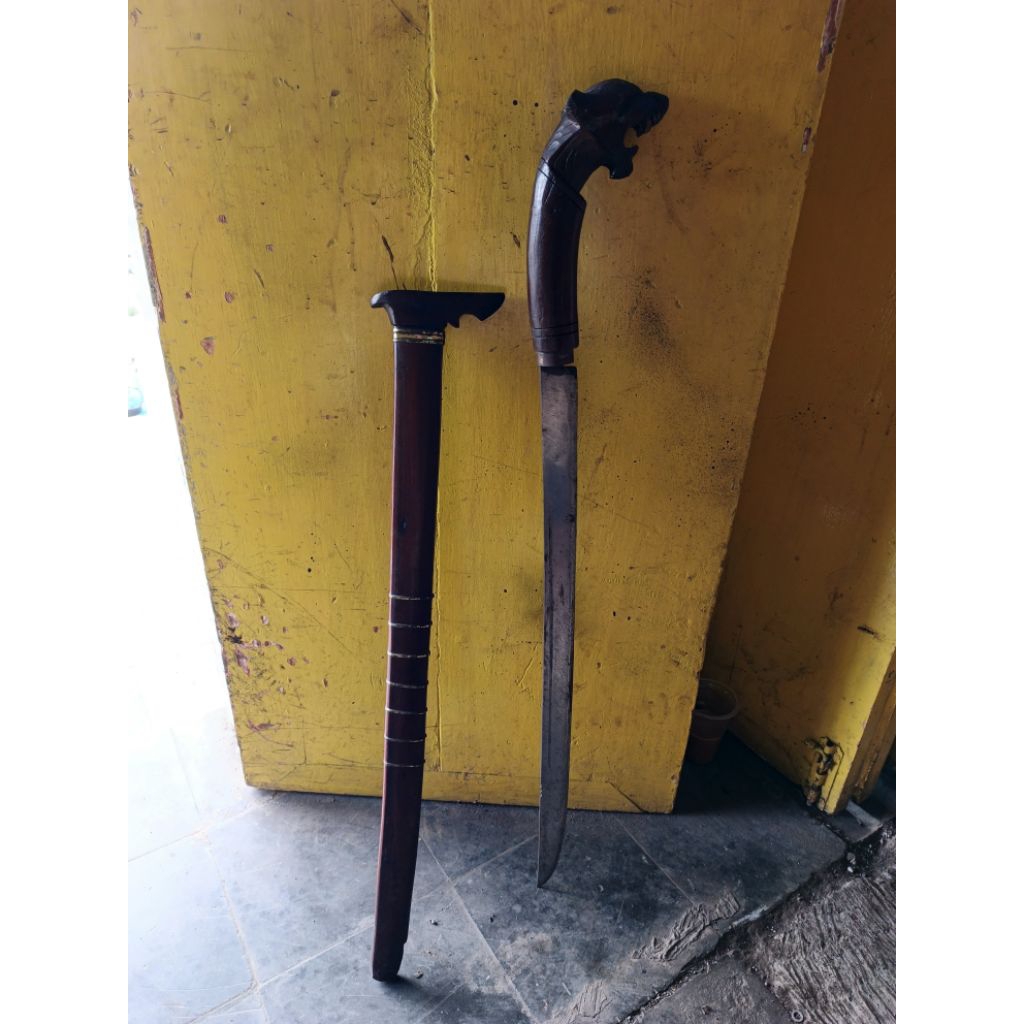 pisau golok panjang antiq sarangka kayu jati