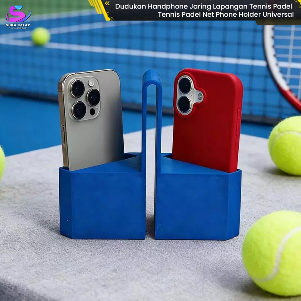 Dudukan Handphone Jaring Lapangan Tennis Padel - Tennis Padel Net Phone Holder Universal