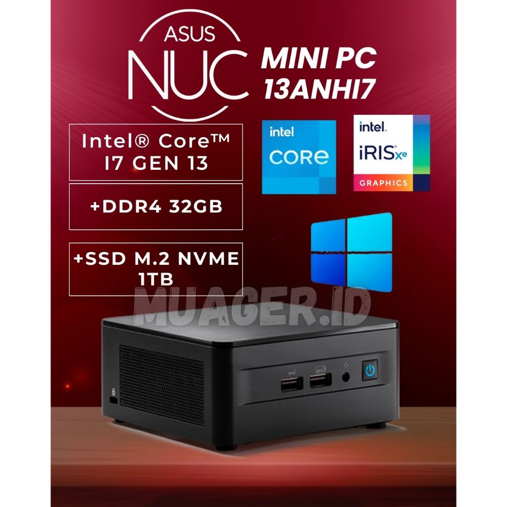MINI PC ASUS NUC i7 GEN 13 FULLSET WIN11 +RAM +SSD |ASUS NUC13ANHI7