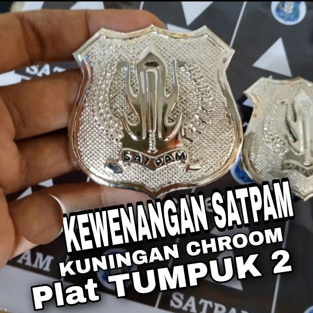 Lencana Pin Kewenangan Satpam Silver