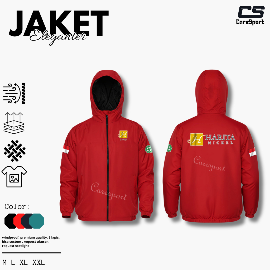 Jaket Pria Harita Nickel Eleganter Parasut Scotlight | Jaket Proyek Tambang Custom semi wf casual