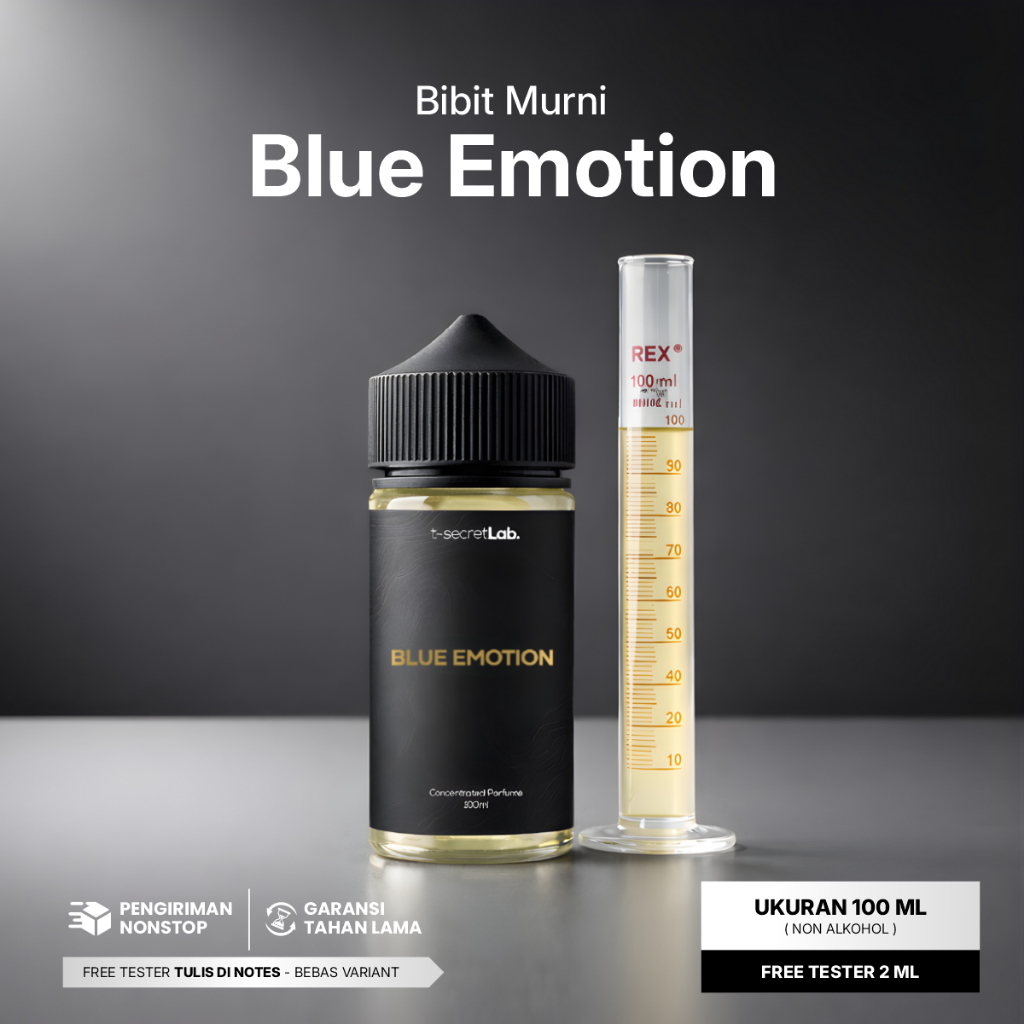 Blue Emotion - Bibit Parfum Murni Non Alkohol Wangi Tahan Lama Aroma Citrus Fresh Spicy