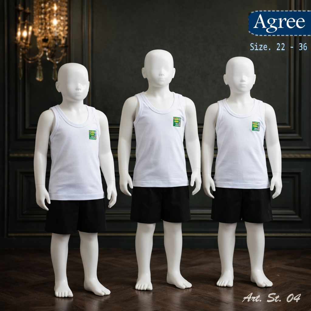 ( 6pc ) Singlet Agree Kids | Singlet Anak Agree ST 04 | Kaos Dalam Agree | Kaos Kutang | Kaos -  Agr