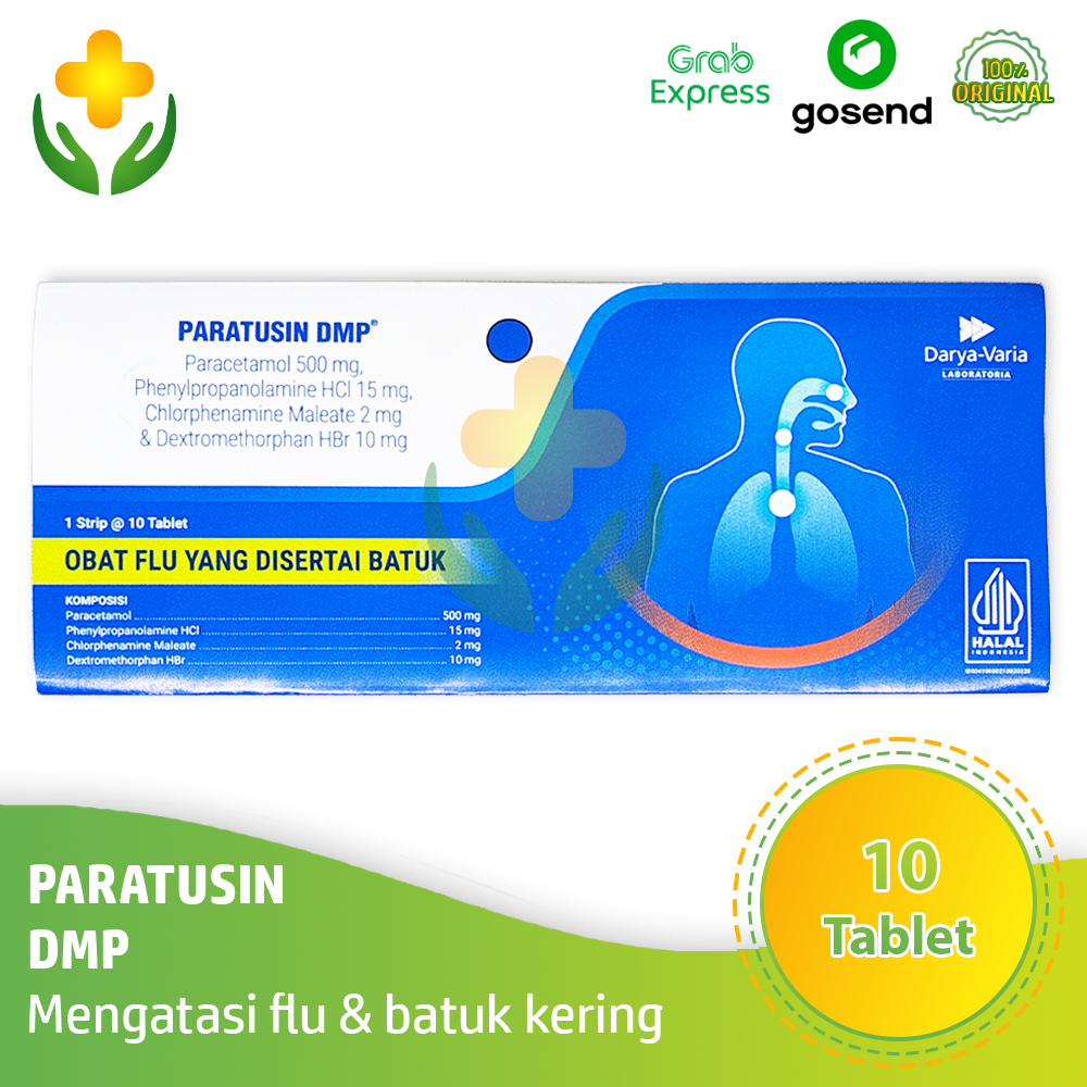 Paratusin DMP 1 Strip isi 10 Tablet - Obat Demam Batuk Pilek