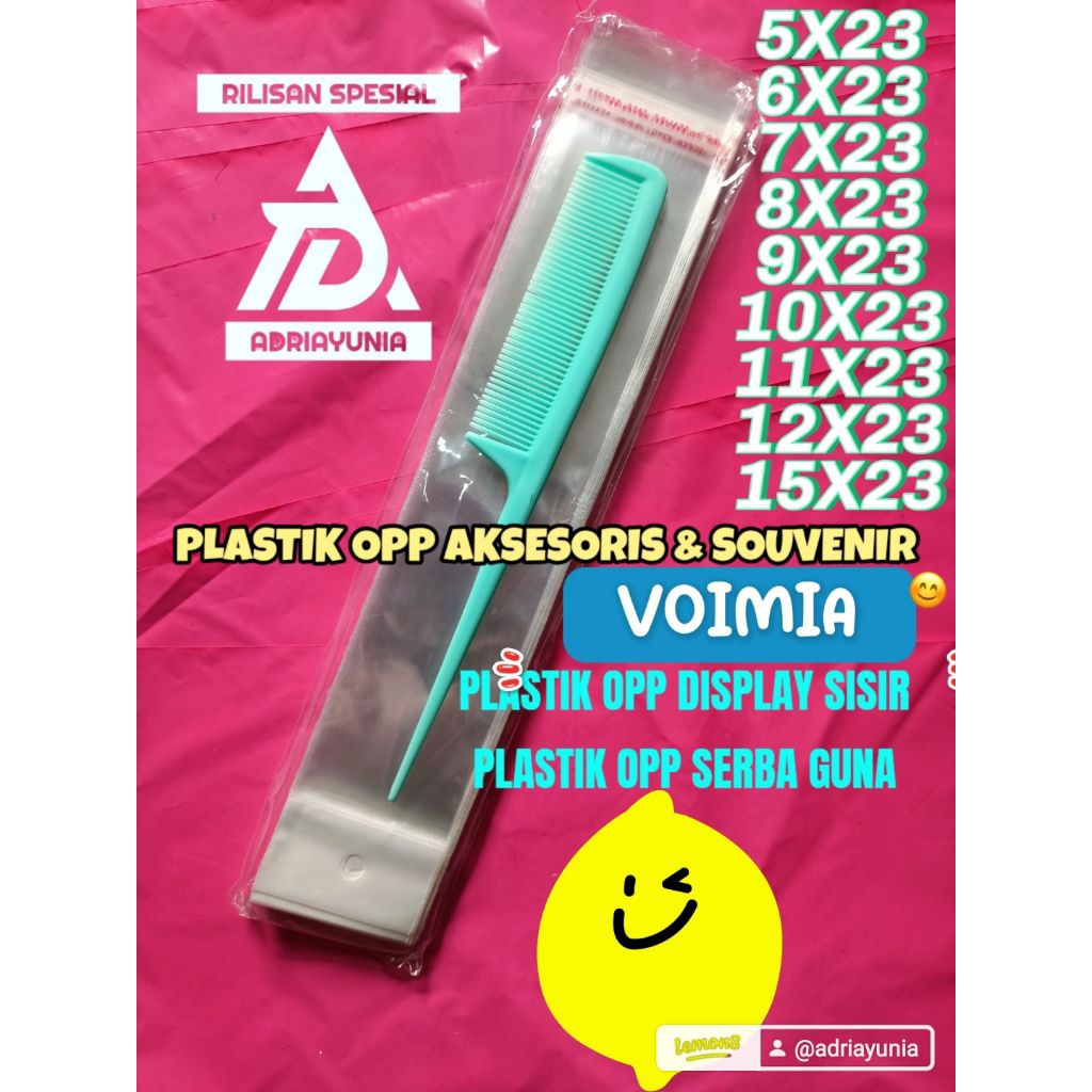 Plastik Opp Display 5x23 6x23 7x23 8x23 9x23 10x23 11x23 12x23 15x23 - Plastik Opp Perlis 5 x 23 / 6