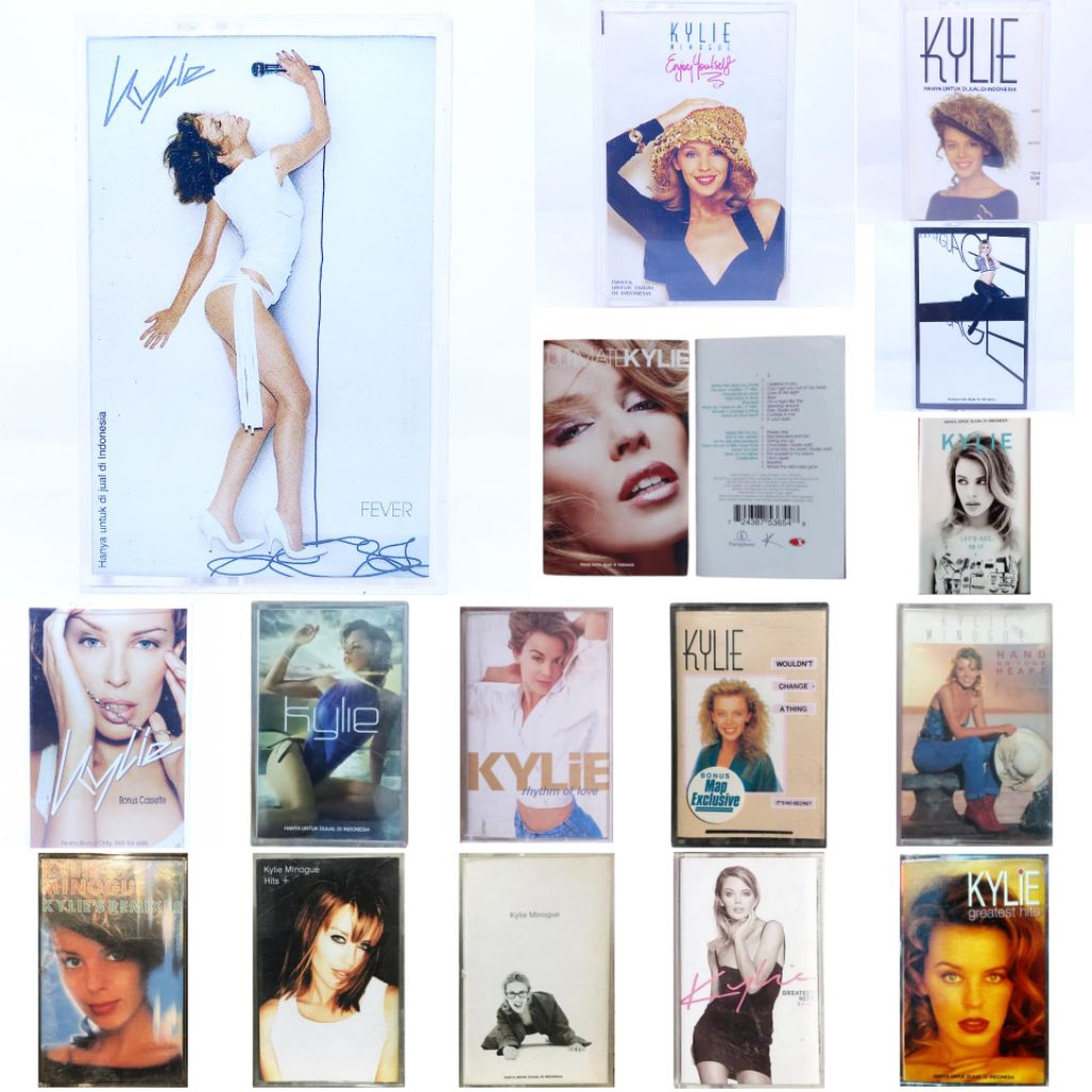 Kaset pita KYLIE MINOGUE - fever - enjoy yourself - greatest hits 1 & 2 - kylie - body language - le