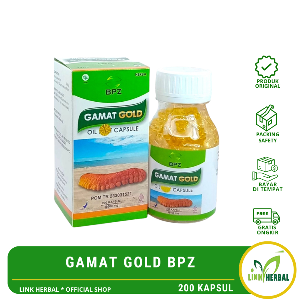 Gamat Gold BPZ 200 Kapsul Oil Soft Capsule | Suplemen Kesehatan Gamat Emas