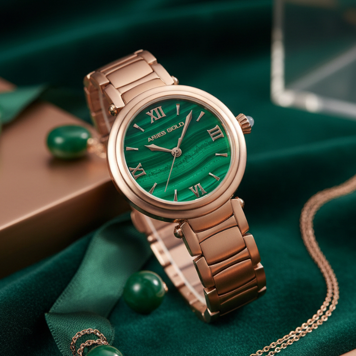 [FREE TUMBLER] Jam Tangan Wanita Aries Gold L-5019-RG-GNMAL Eterna Gem Limited 100% Original