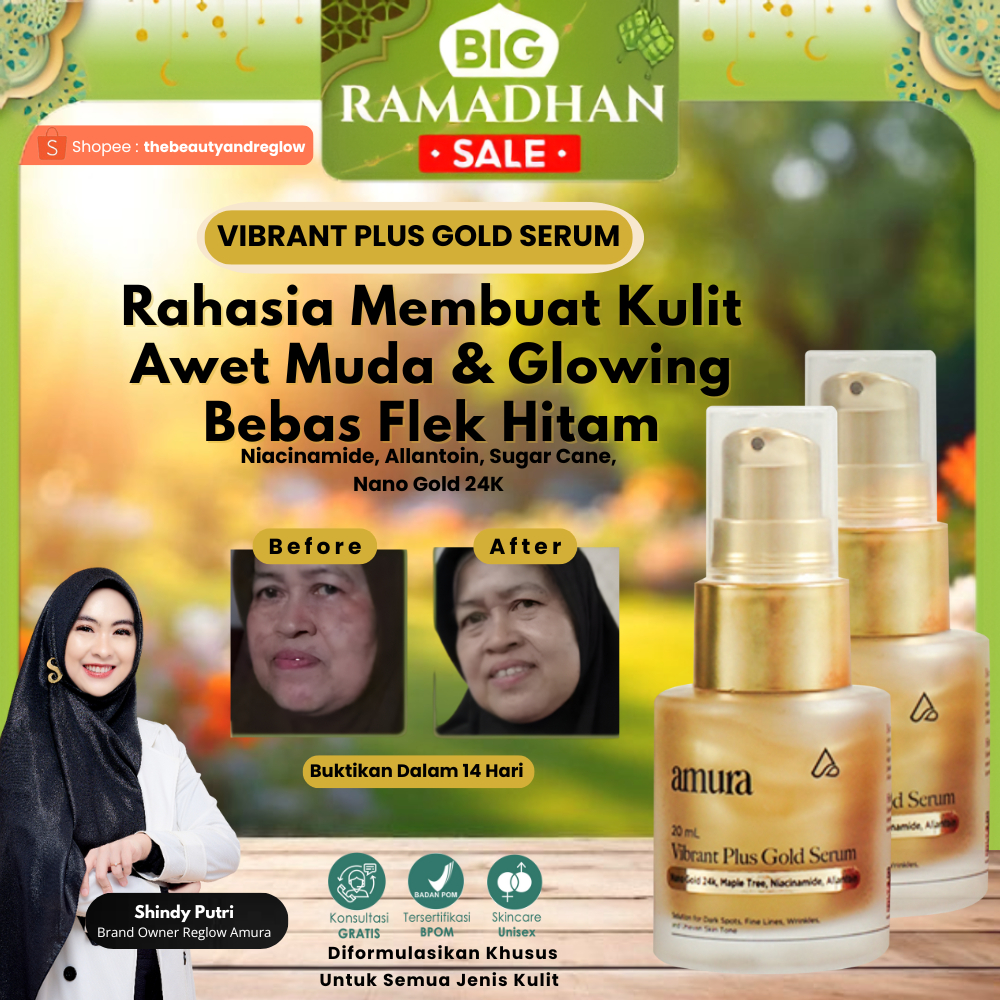 Amura Gold Serum Untuk Melasma & Flek Hitam || Amura Gold Serum Anti-Aging Dan Pigmentasi Hiperpigme